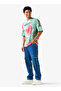 Men Regular Fit Crew Neck Short Sleeves Tie-Dyed T-Shirt - 2
