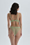 Green Unpadded Underwire Strapless Lace Bra - 2