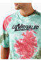 Men Regular Fit Crew Neck Short Sleeves Tie-Dyed T-Shirt - 4