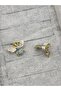 Steel Zircon Bee Earrings - 4