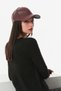 Faux Leather Back Adjustable Cap Hat - 3