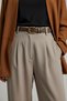 Women's Antique Plated Buckle Bitter Brown Jean Belt, Trouser Belt, Jacket Belt, Dress Belt - 3