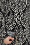 Women's Black Patterned Cotton Shirt Tunic t 2108 - 2