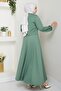 Mint Green Suit with Skirt and Bow Detail - 5