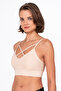 Thin Strap Sports Bra with Cross Detail |   Skin - 4