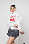 Cherry Gang Printed Oversize Unisex White Hoodie - 3