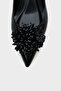 Oliy Mid Heeled Floral Pointed Toe Open Back Women's Shoes - 2