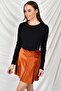 9474746 Velvet Patchwork Elastic Short Skirt Tile - 4