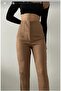 Winter Wool Effect Front Pleated Slimming High Waist - 3