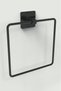 Adhesive Black Long Towel Rack Square Towel Holder Towel Rack WC Toilet Roll Holder 3-Piece Bathroom Set - 4