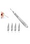 Wood Carving Repair Hand Tool Hobby Knife Set with 4 Blades (4 tips + 1 handle) - 2