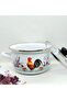 3 lt 20 cm Rooster Enameled Milk Yogurt Soup Pot - 4