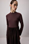 Pleat Detail Dress - 4