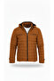 Men's Tan Slim Fit Hooded Suede Coat