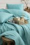 Bestina Gold Cotton Satin Double Duvet Cover Set - 3