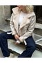 New Season Women's Inner Zipper Belt Detail ZR Leather Suede Coat - 3
