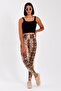 Women's Snake Pattern High Waist Lycra Viscose Leggings - 2