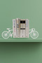 2Pcs White Metal Bike Book Holder-Bookstand-Book Fixing Book Support Decorative Book Support Desktop Bookshelf Organizer Shelf Book Rest Office Home Study Desk Book Stopper - 3