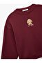 Fleece-Lined Long Sleeve Crew Neck Dog Embroidered Oversized Sweatshirt - 5