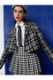 Crop Tweed Blazer Jacket Double-Breasted Arma Buttons