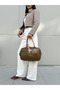 Vivienne Model Oil Green Women's Hand and Shoulder Bag with Scarf Gift - 6