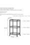 3-Tier Bar Cart with Clear Glass Shelves & Welded Metal Frame – No Installation Needed - 3