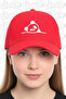Panda Embroidered Hat – Red 100% Cotton Gabardine Unisex Model