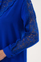 Large Size Lace Decorated Crepe Shirt G0027 - 4