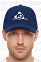 Panda Embroidered Hat – Navy Blue 100% Cotton Gabardine Unisex Model