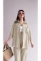 Barbora Linen Casual Double Suit Trousers Shirt Ln21Ekru5 - 3