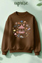 Gilmore Girls Season Printed Cotton 3 Yarn Crew Neck O Oversized Sweatshirt