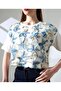 Floral Tulle Detailed Embroidered Blouse T-Shirt - 5
