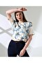 Floral Tulle Detailed Embroidered Blouse T-Shirt