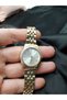 Rolexi Model Gold Steel Women's Wristwatch Steel Gold Color Band, White Color Calendar Dial, Gold Color Case - 3