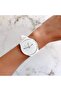 Silicone Cord Calendar Unisex Wristwatch - White Bb0001