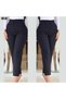 Women's Crepe Fabric Ankle-Length Pocket-Detail Full Fit Pants (Colored) - 2