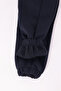 Winter Fleece-Lined 3-Thread Navy Blue Sweatpants with Pockets for Boys and Girls - 3