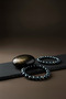 Matte Gold Obsidian Natural Stone Bracelet |   Powerful Protection Shield, Abundance and Self-Confidence Stone 8mm - 2