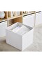 Qui̇ck Square Storage Box 33X38X33 cm Ikea Organizer Box Plain White Polyester Organizer