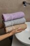 Bamboo Patterned 50*90 cm Set of 6 Hand and Face Towels - Dowry - Gift - Kitchen Towels 100% Cotton - 3