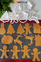 6-Piece Christmas Cookie Cutter Set Santa Claus Snowman Tree Reindeer House Man Ginger Gingerbread - 7