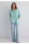 Green Poplin Shirt Oversize / Wide Cut 1210103 -71449 - 2