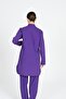 Hijab Purple Stretch Fabric Cotton Doctor Nurse Uniform Scrubs Suit - 4