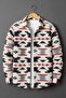 Textured Patterned Fleece Shirt