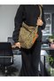 Unisex Loose Jean Side Pocket Leopard Pattern Relax Zippered Bag - 4