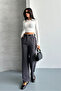 Women's Belted Lycra Palazzo Trousers - 3