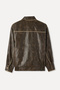 Women's Brown Leather Look Oversize Coat Jacket - 7
