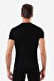 Men's Black Crew Neck Short Sleeve Undershirt T-Shirt 100% Cotton Combed Cotton 3-Pack - 4
