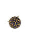 3 Pieces Christmas Tree Ball Ornament (8 cm) - Luxury Tree Decoration Set with Coffee and Gold Foil Pattern - 3