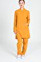 Hijab Mustard Stretch Fabric Cotton Doctor Nurse Uniform Scrubs Suit